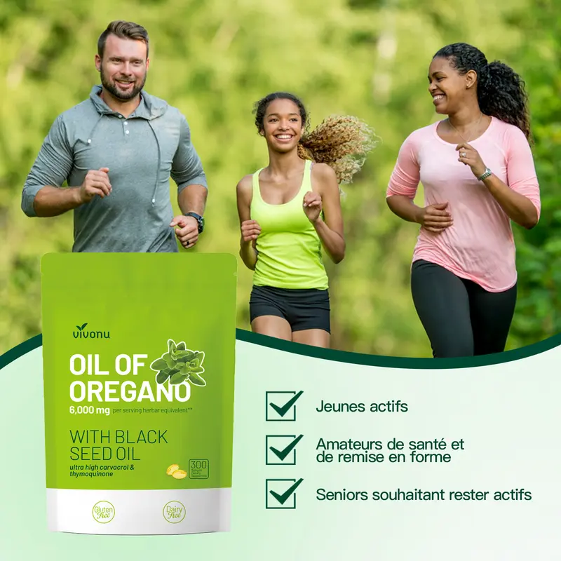 VIVONU - Huile d'Origan - 300 Capsules