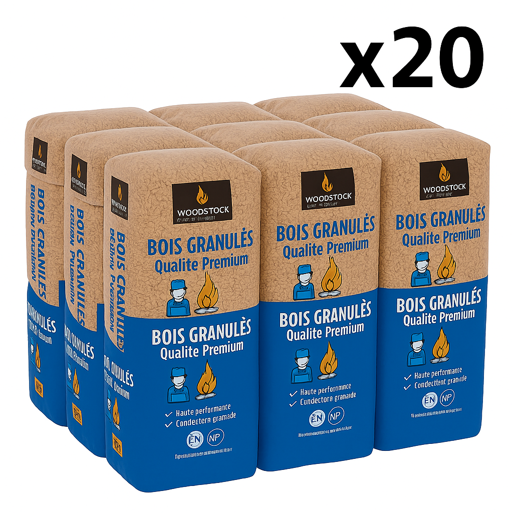 Granulés de bois WOODSTOCK en sac