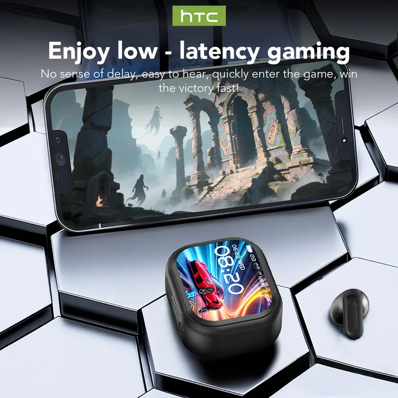 HTC NE20 OWS - Traducteur IA instantané 134 langues - Écouteurs Bluetooth sans fil